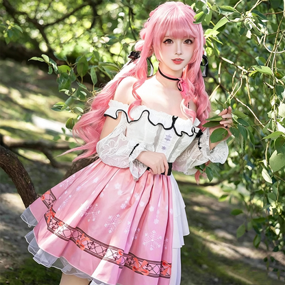 【In Stock】Game Infinity Nikki Cosplay Pink Dress Cosplay Costume