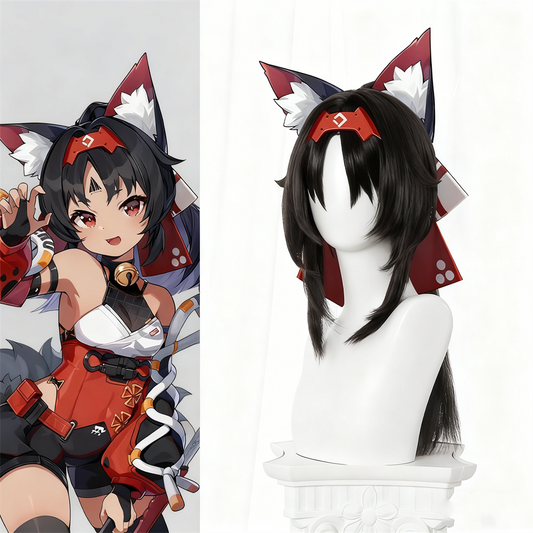 【In Stock】Game Zenless Zone Zero Cosplay Nekomiya Mana Cosplay Wig Long Hair
