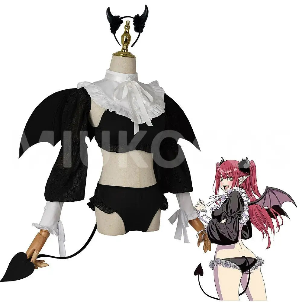 ⏰Flash Sale!!!💥【In Stock】Anime My Dress Up Darling Cosplay Kitagawa Marin Little Devil Sexy Bikini Maid Cosplay Costume