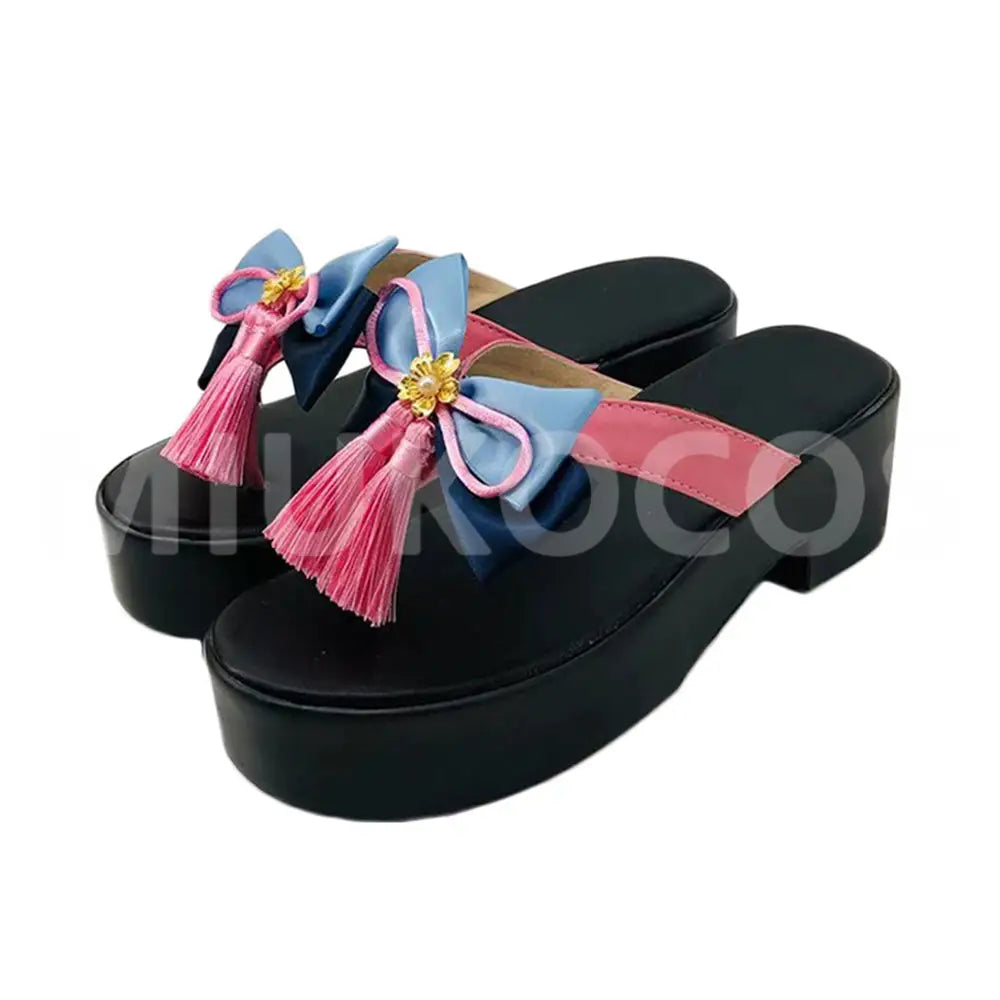 Game Genshin Impact Cosplay Kamisato Ayaka Cosplay Shoes - Cosplay Shoes Boots