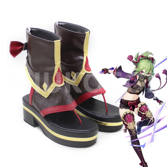 Game Genshin Impact Cosplay Kuki Shinobu Cosplay Shoes - Cosplay Shoes Boots