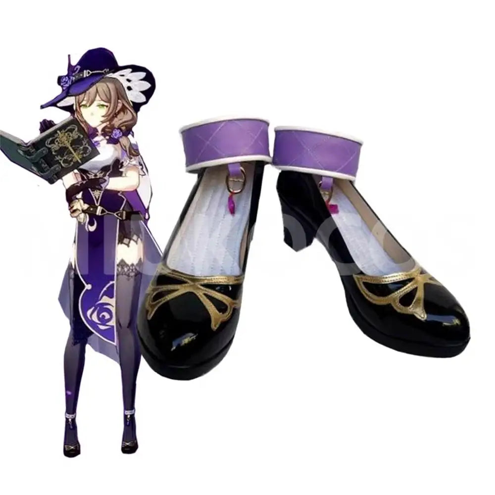 Game Genshin Impact Cosplay Lisa Cosplay Shoes - Cosplay Shoes Boots