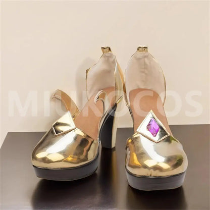 Game Genshin Impact Cosplay Mona Cosplay Shoes - Cosplay Shoes Boots