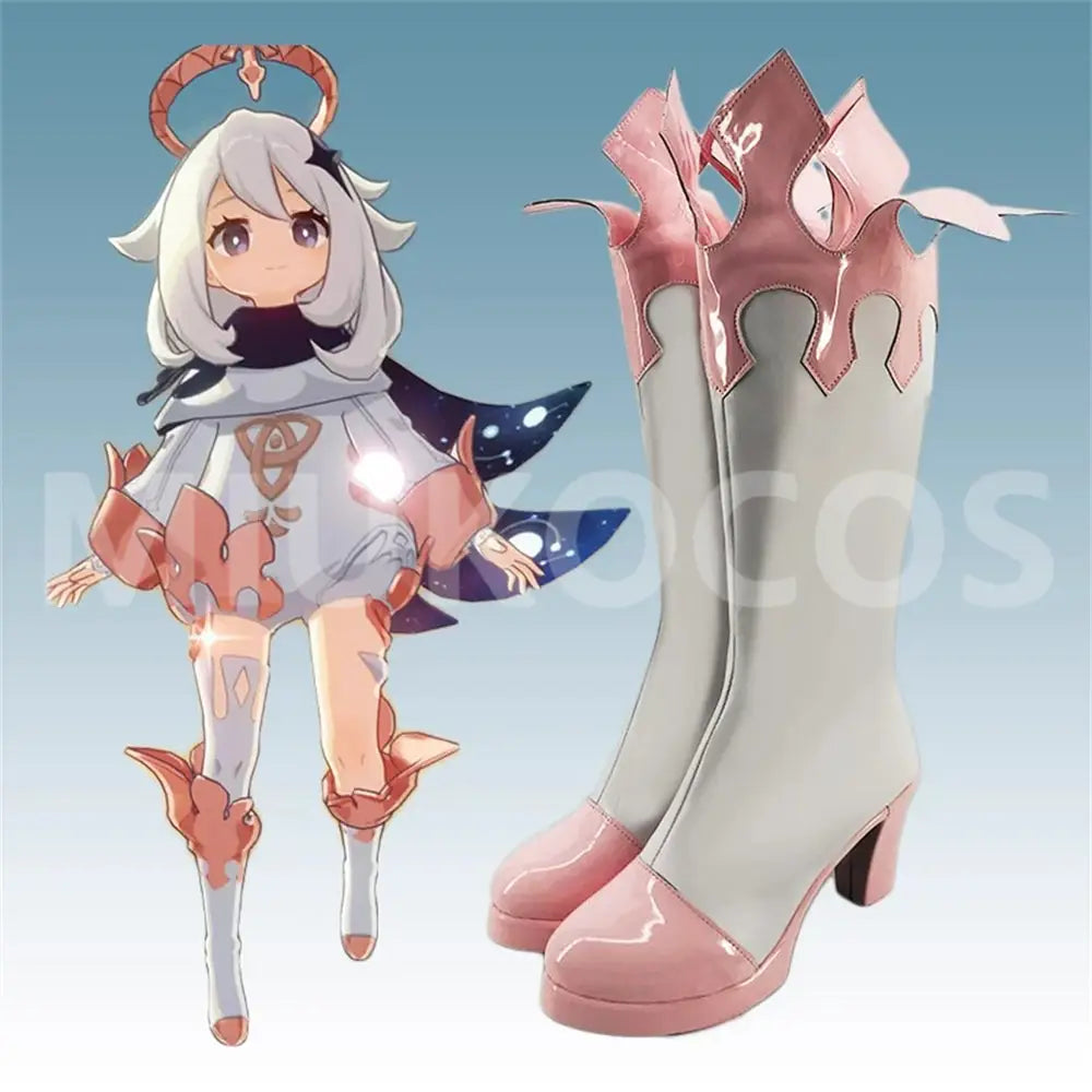 Game Genshin Impact Cosplay Paimon Cosplay Shoes - Cosplay Shoes Boots