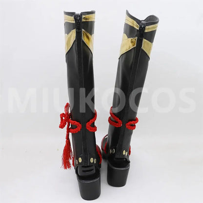 Game Genshin Impact Cosplay Shikanoin Heizou Cosplay Shoes Long Boots - Cosplay Shoes Boots