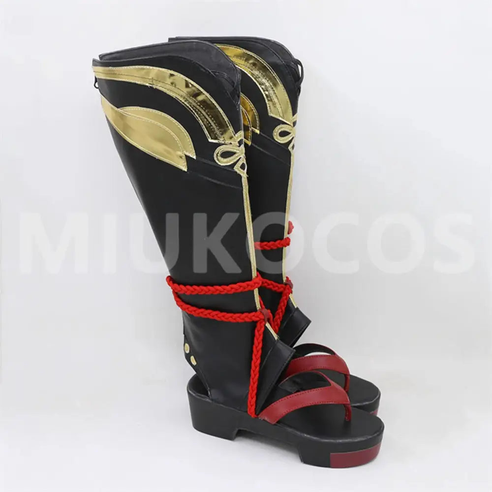 Game Genshin Impact Cosplay Shikanoin Heizou Cosplay Shoes Long Boots - Cosplay Shoes Boots