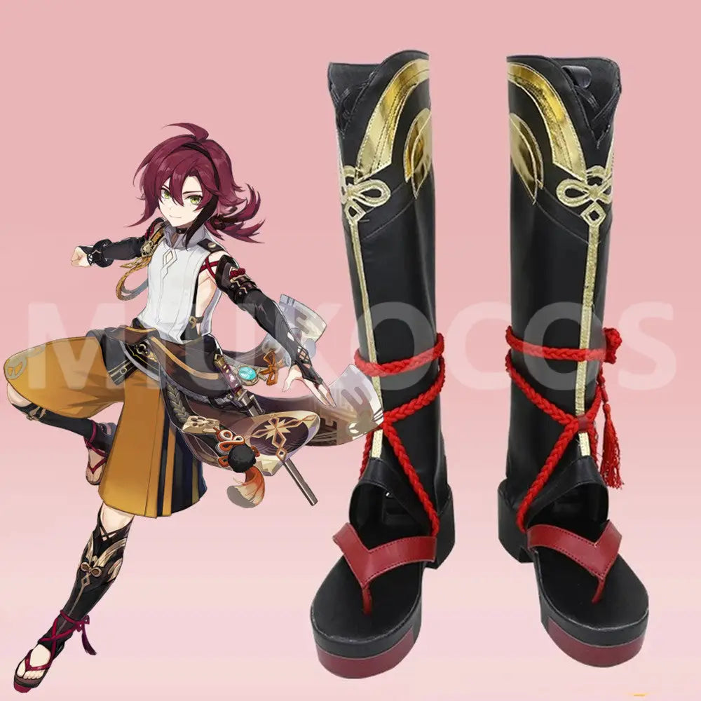 Game Genshin Impact Cosplay Shikanoin Heizou Cosplay Shoes Long Boots - Cosplay Shoes Boots