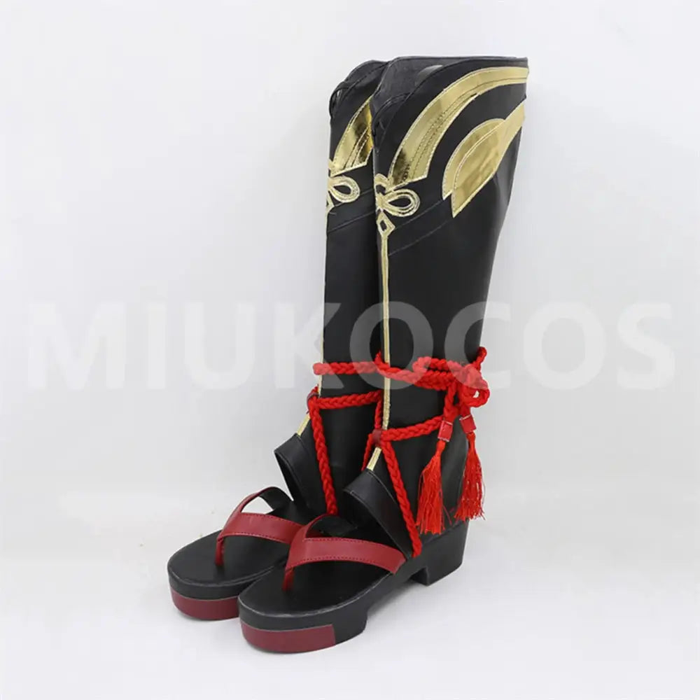 Game Genshin Impact Cosplay Shikanoin Heizou Cosplay Shoes Long Boots - Cosplay Shoes Boots