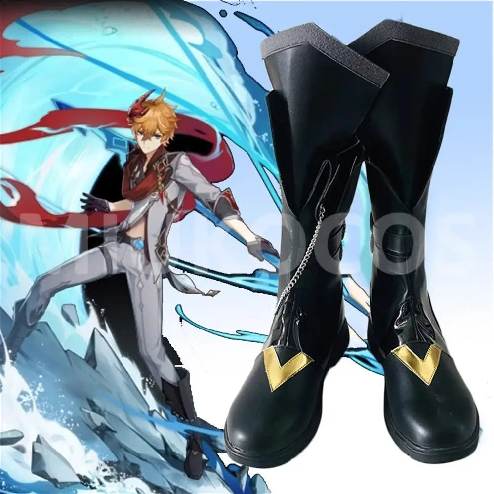 Game Genshin Impact Cosplay Tartaglia Cosplay Shoes - Cosplay Shoes Boots