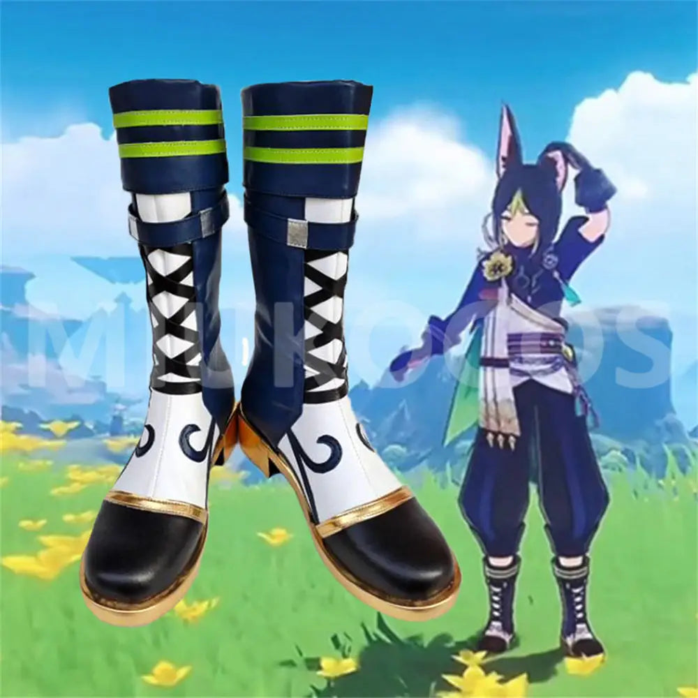 Game Genshin Impact Cosplay Tighnari Cosplay Long Boots Cosplay Shoes - Cosplay Shoes Boots