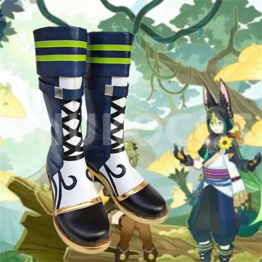 Game Genshin Impact Cosplay Tighnari Cosplay Long Boots Cosplay Shoes - Cosplay Shoes Boots