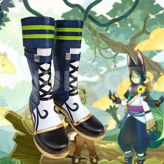 Game Genshin Impact Cosplay Tighnari Cosplay Long Boots Cosplay Shoes - Cosplay Shoes Boots