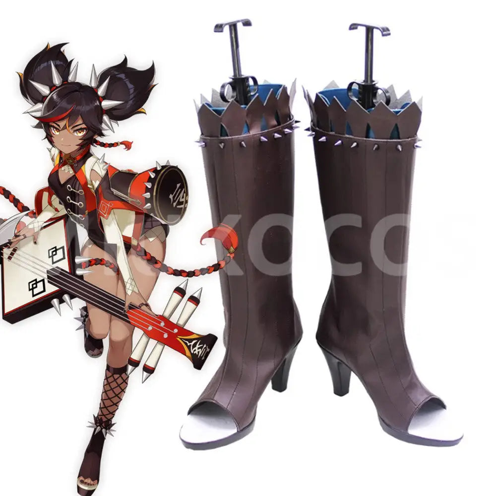 Game Genshin Impact Cosplay Xinyan Cosplay Shoes - Cosplay Shoes Boots