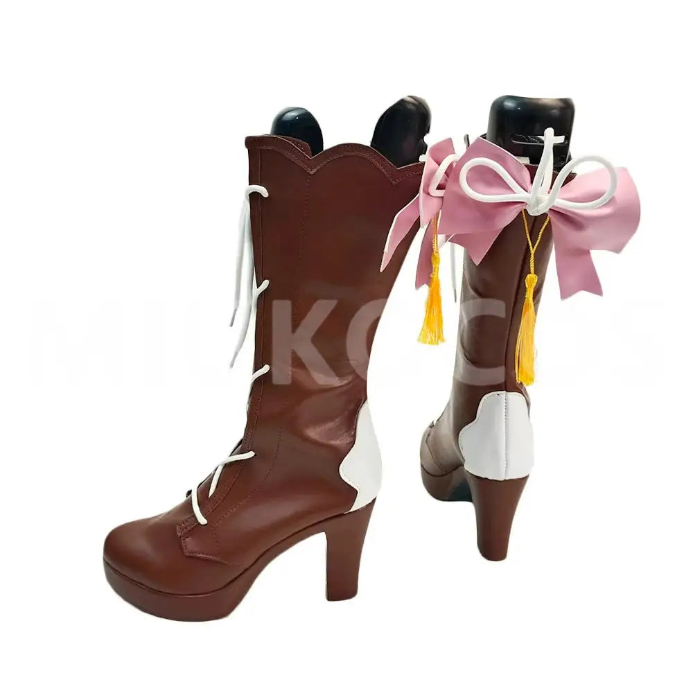 Game Genshin Impact Kamisato Ayaka Cosplay Long Boots Cosplay Shoes - Cosplay Shoes Boots