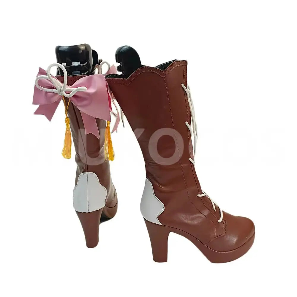 Game Genshin Impact Kamisato Ayaka Cosplay Long Boots Cosplay Shoes - Cosplay Shoes Boots