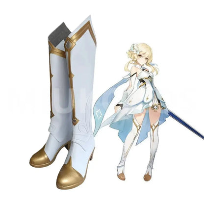 Game Genshin Impact Lumine Cosplay Shoes Cosplay Shoes Long Boots - Cosplay Shoes Boots