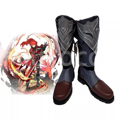 Game Genshin Impact Red Dead of Night Cosplay Shoes Diluc Cosplay Boots Shoes - Cosplay Shoes Boots