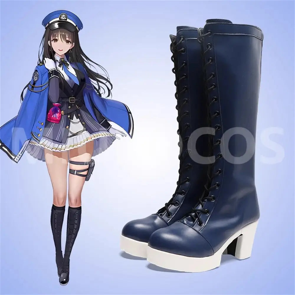 Game Goddess of Victory: Nikke Cosplay Diesel Blue Color Long Boots Cosplay Shoes - Cosplay Shoes Boots