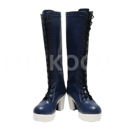 Game Goddess of Victory: Nikke Cosplay Diesel Blue Color Long Boots Cosplay Shoes - Cosplay Shoes Boots