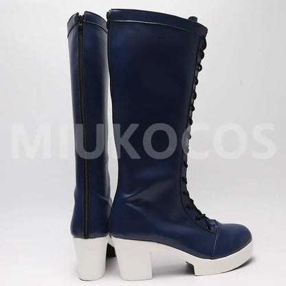 Game Goddess of Victory: Nikke Cosplay Diesel Blue Color Long Boots Cosplay Shoes - Cosplay Shoes Boots