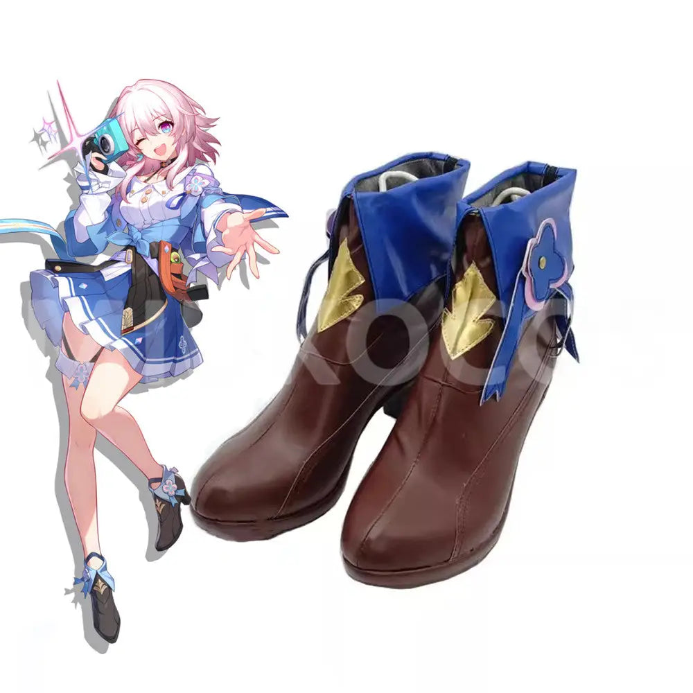 Game Honkai: Star Rail Cosplay Astral Express March 7th Cosplay Shoes - Cosplay Shoes Boots