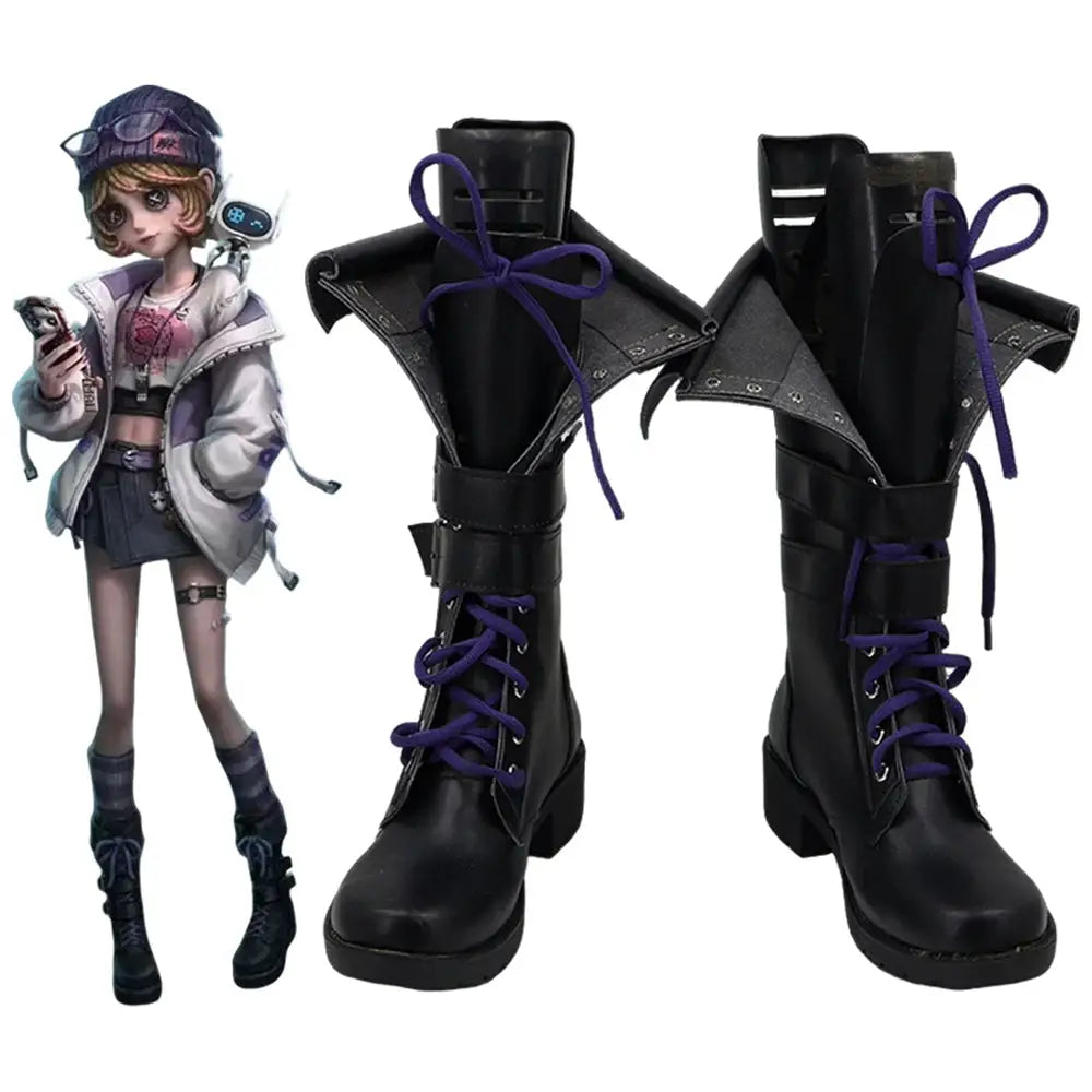 Game Identity Ⅴ Cosplay Mechanic - BLK.TRACY Cosplay Shoes - Cosplay Shoes Boots