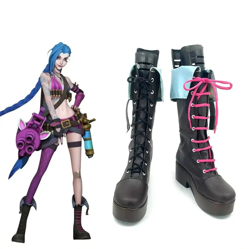 Game League of Legends Cosplay Jinx Cosplay Shoes - Cosplay Shoes Boots