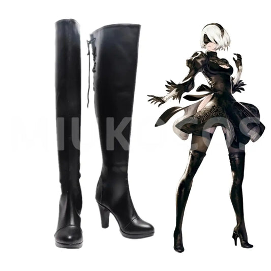 Game NieR: Automata Cosplay YoRHa No.2 Type B Cosplay Shoes - Cosplay Shoes Boots