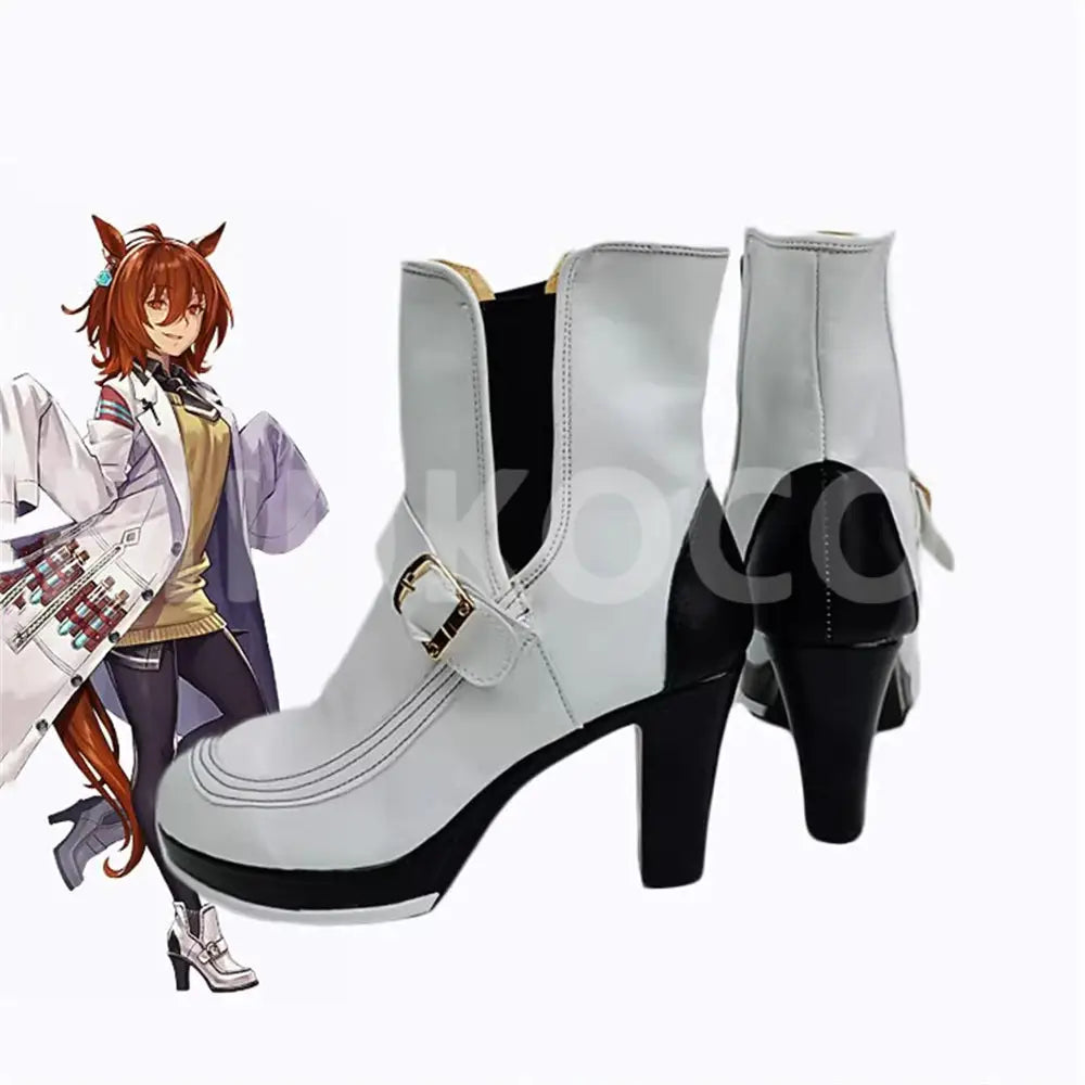 Game Uma Musume Pretty Derby Cosplay アグネスタキオン Agnes Tachyon Cosplay Shoes - Cosplay Shoes Boots