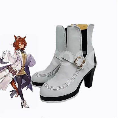 Game Uma Musume Pretty Derby Cosplay アグネスタキオン Agnes Tachyon Cosplay Shoes - Cosplay Shoes Boots