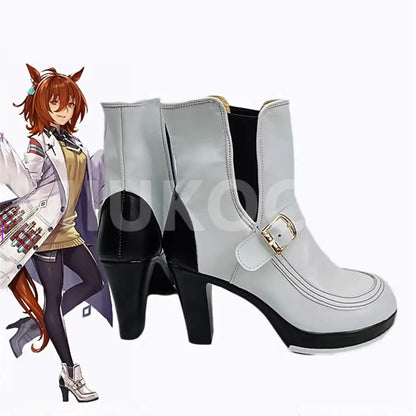 Game Uma Musume Pretty Derby Cosplay アグネスタキオン Agnes Tachyon Cosplay Shoes - Cosplay Shoes Boots