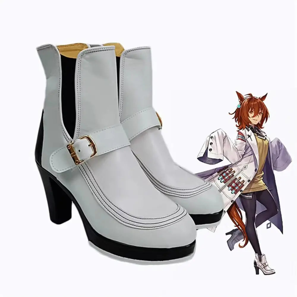 Game Uma Musume Pretty Derby Cosplay アグネスタキオン Agnes Tachyon Cosplay Shoes - Cosplay Shoes Boots