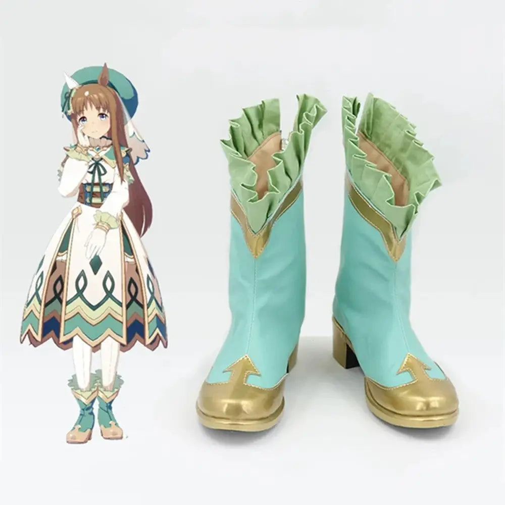 Game Uma Musume Pretty Derby Cosplay Grass Wonder (Fantasy) Cosplay Shoes - Cosplay Shoes Boots