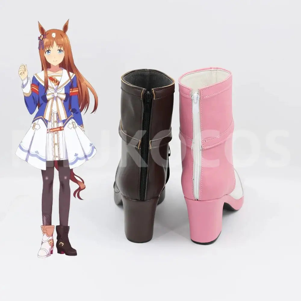 Game Uma Musume Pretty Derby Cosplay グラスワンダー Grass Wonder Cosplay Shoes - Cosplay Shoes Boots