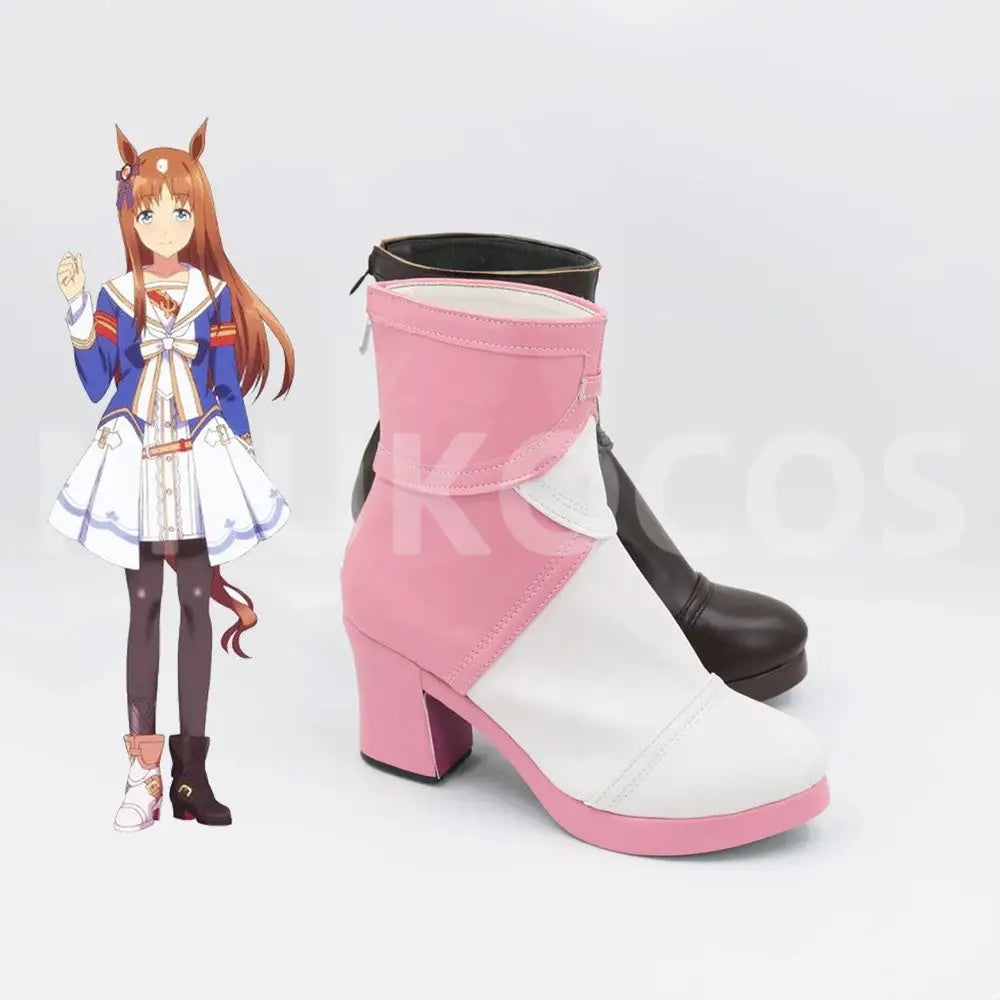 Game Uma Musume Pretty Derby Cosplay グラスワンダー Grass Wonder Cosplay Shoes - Cosplay Shoes Boots