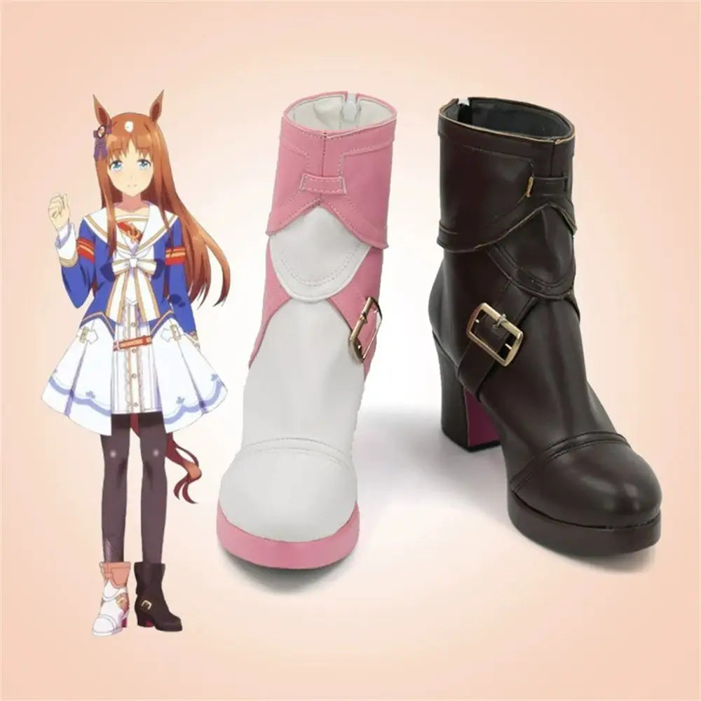 Game Uma Musume Pretty Derby Cosplay グラスワンダー Grass Wonder Cosplay Shoes - Cosplay Shoes Boots