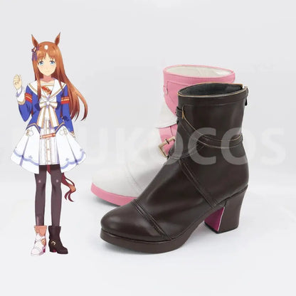 Game Uma Musume Pretty Derby Cosplay グラスワンダー Grass Wonder Cosplay Shoes - Cosplay Shoes Boots