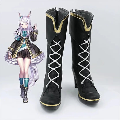 Game Uma Musume Pretty Derby Cosplay Mejiro McQueen Cosplay Shoes - Cosplay Shoes Boots