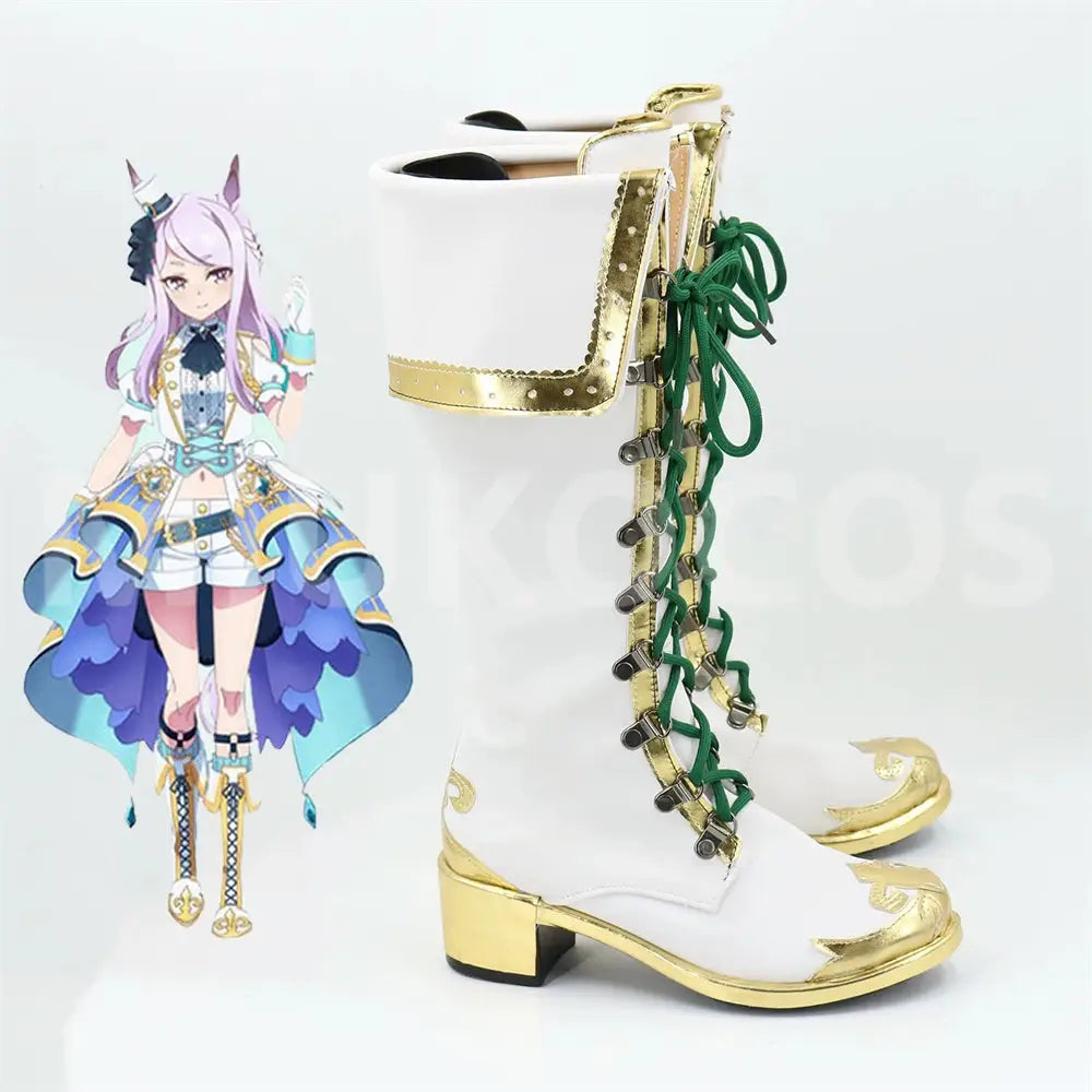 Game Uma Musume Pretty Derby Cosplay Mejiro McQueen Cosplay Shoes - Cosplay Shoes Boots