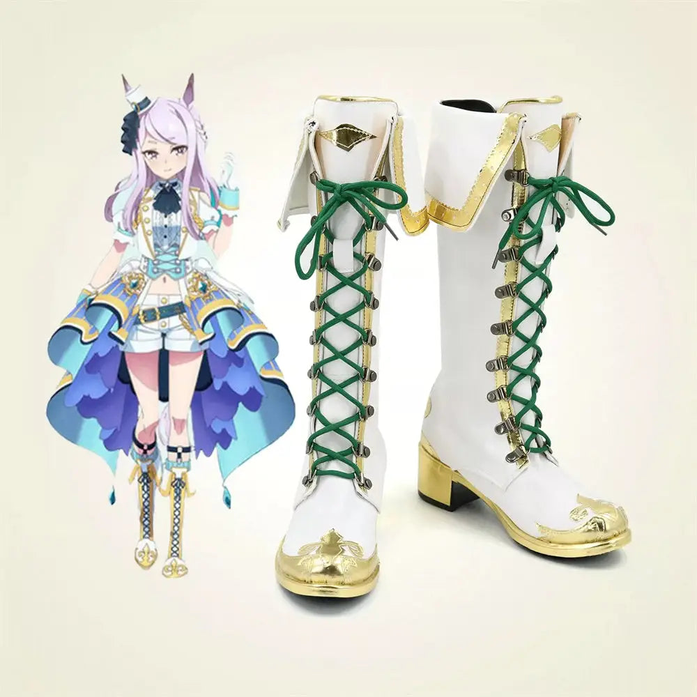 Game Uma Musume Pretty Derby Cosplay Mejiro McQueen Cosplay Shoes - Cosplay Shoes Boots