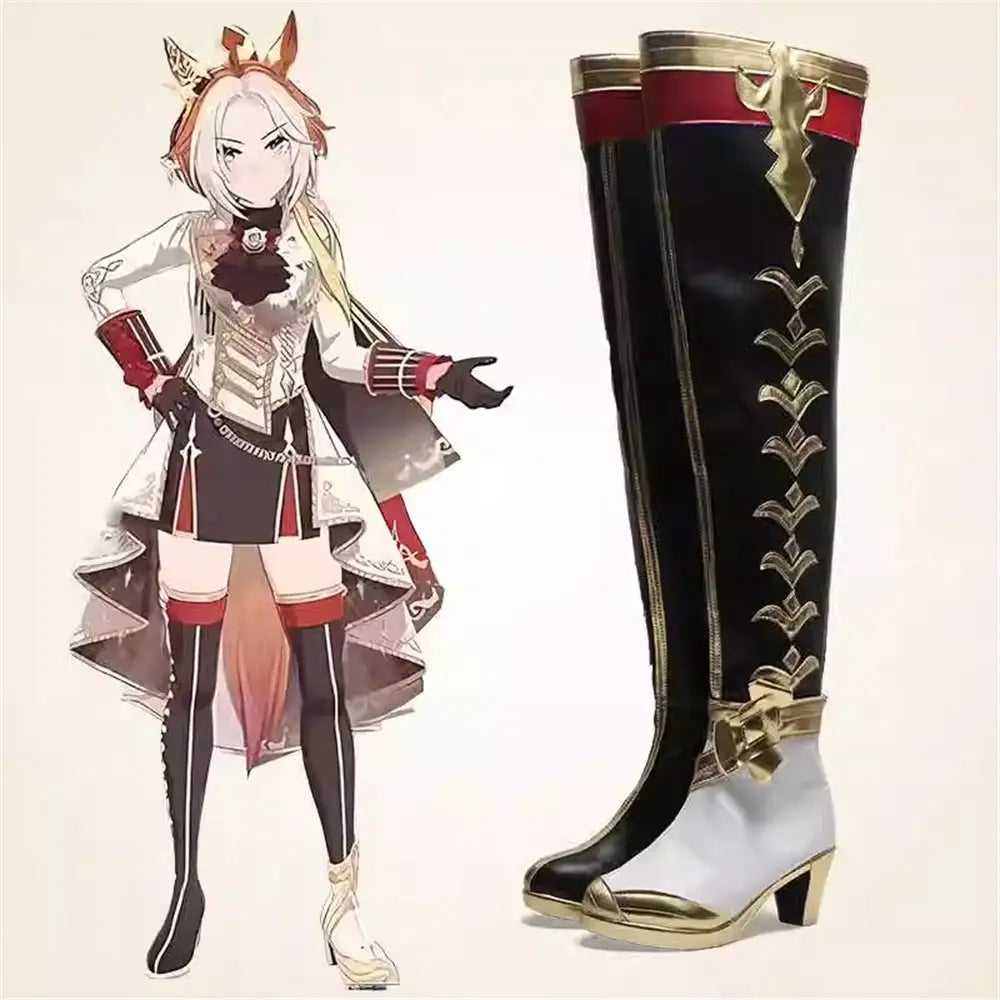 Game Uma Musume Pretty Derby Cosplay オルフェーヴル Orfevre Cosplay Shoes - Cosplay Shoes Boots