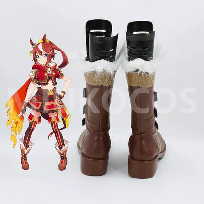 Game Uma Musume Pretty Derby Cosplay トウカイテイオー Tokai Teio Cosplay Shoes - Cosplay Shoes Boots