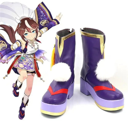 Game Uma Musume Pretty Derby Cosplay トウカイテイオー Tokai Teio Cosplay Shoes - Cosplay Shoes Boots