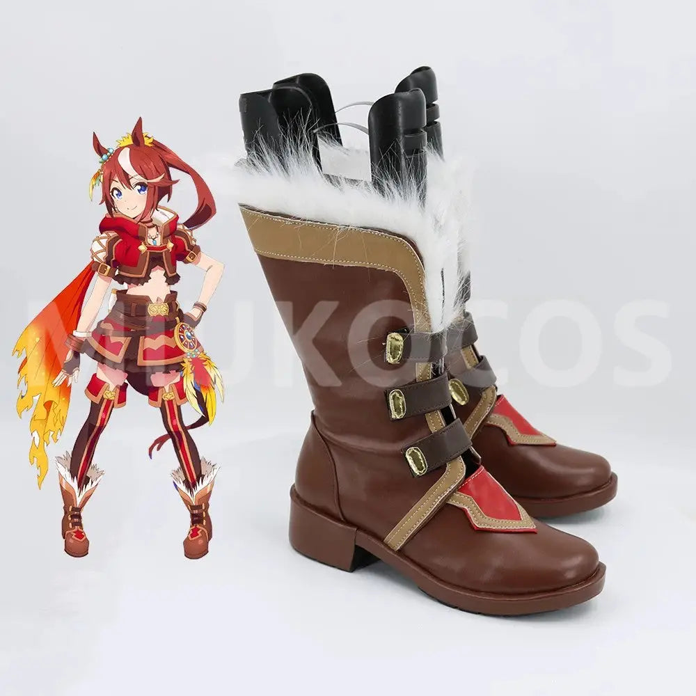 Game Uma Musume Pretty Derby Cosplay トウカイテイオー Tokai Teio Cosplay Shoes - Cosplay Shoes Boots