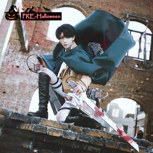 【In Stock】Anime Attack On Titan Cosplay Levi·Ackerman/Eren·Jaeger/Mikasa·Ackerman Cosplay Costume - Cosplay Costumes