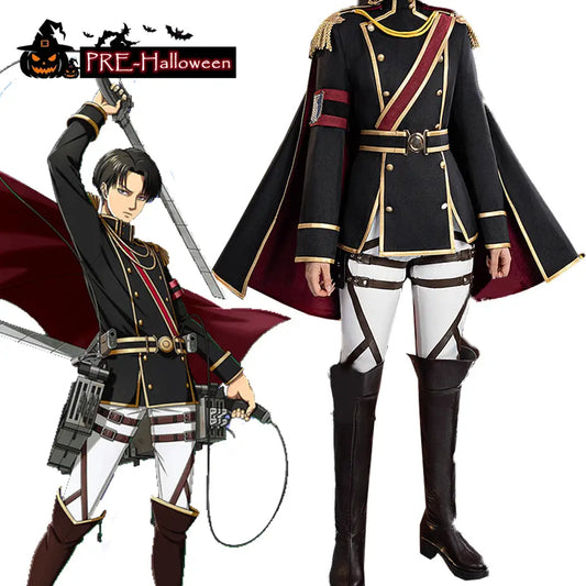 【In Stock】Anime Attack On Titan Cosplay Levi Cosplay Costume - Cosplay Costumes