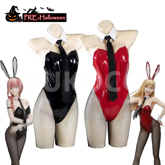 【In Stock】Anime Chainsaw Man Cosplay Bunny Girl Makima/Power Cosplay Costume - Cosplay Costumes