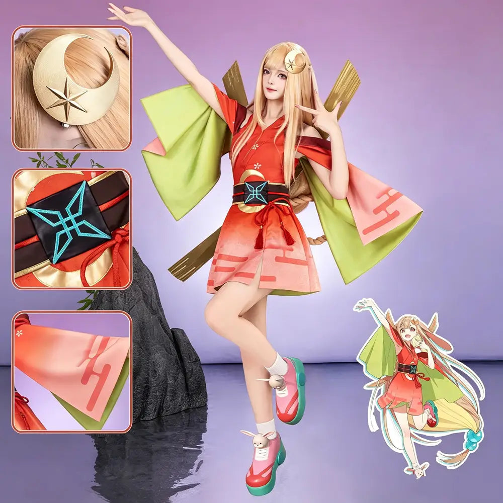 【In Stock】Anime Cosmic Princess Kaguya! Cosplay かぐや Kaguya Tsukuyomi Cosplay Costume Premium Edition - Cosplay Costumes