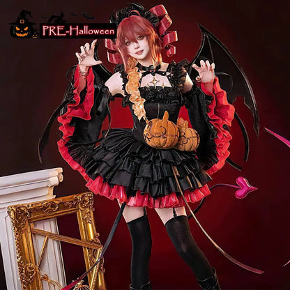 【In Stock】Anime Halloween Little Devil Women’s Lolita Dress Cosplay Costume Plus Size - Cosplay Costumes