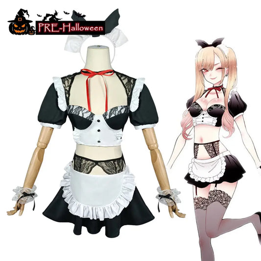 【In Stock】Anime My Dress Up Darling Cosplay Maid Kitagawa Marin Cosplay Costume Maid Costume - Cosplay Costumes